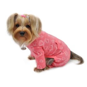 Blush of Love Fleece Turtleneck Pajamas - L
