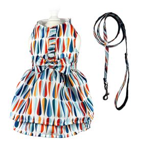 Chic Raindrop Harness Dress with Matching Leash - XS