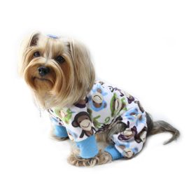 Ultra Soft Plush Minky Monkey Pajamas - S