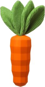 Dog Squeaky Chew Toys for Aggressive Chewers, Rubber Carrot Dog Toys for Training and Cleaning