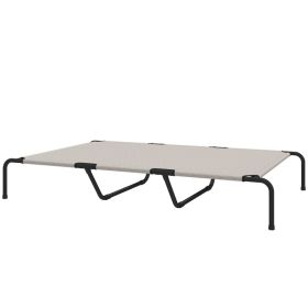 Elevated Dog Bed for Large Breeds Beige 60"L
