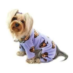 Silly Monkey Fleece Turtleneck Pajamas - Lavender - M