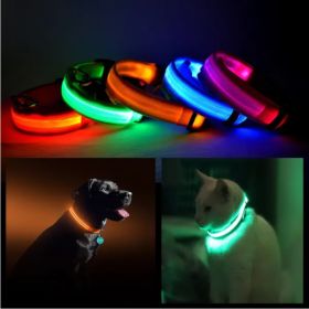 LED PET Safety Halo Style Collar (Option: BLUE-XLARGE)