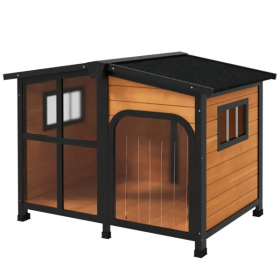 Pet Dog House- Natural Amazon Shipping Prohibited By WalMart (Color: Coffee)