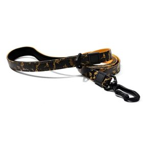 UV Printing Camouflage Embossed Pet Leash Set Is A Perfect Combination Of Style And Functionality Specially Designed For Pets' Outdoor Activities. Eve (Option: Orange-20mm)