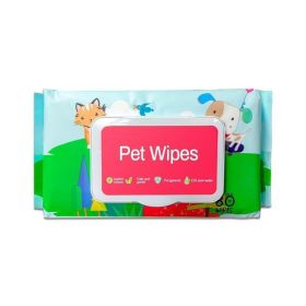 Dog And Cat Wet Wipes, Fragrance Free, Plant.based  SKIP THE BATH Gentle Cleansing AndDeodorizing,Hypoallergenic, Wipes For PawsEars, Fur, Eye Ducts A (Option: 4PCS)