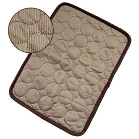 Dog Cooling Mat Summer Pets Cold Bed Extra Large For Small Big Dogs Pet Accessories Cat Durable Blanket Sofa Cat Ice Pad Blanket Pet Products (Option: Brown-L70*55cm)
