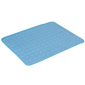 Dog Cooling Mat Summer Pets Cold Bed Extra Large For Small Big Dogs Pet Accessories Cat Durable Blanket Sofa Cat Ice Pad Blanket Pet Products (Option: Blue Edging-XL100*70cm)
