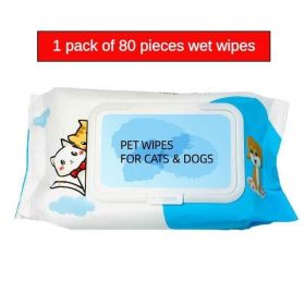Dog Cat Pet Wet Wipes For Paws And Butt, EarsEyes  Plant-based Pet Wipes, Unscented DogWipes, Cleaning Deodorizing, Paw Wipes ForDogs Cats Pets (Option: 1pcs)